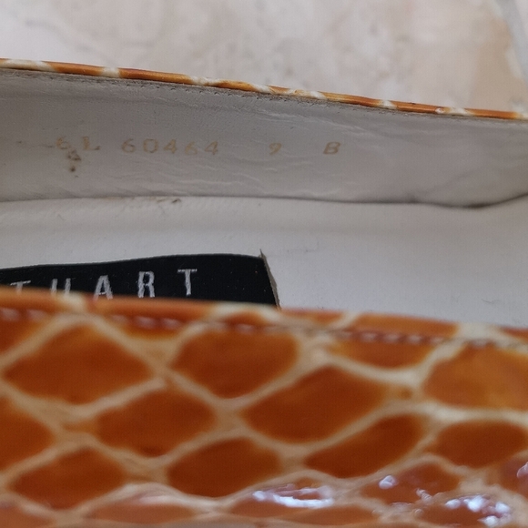 Vintage 90s Stuart Weitzman Yellow Leather Shoes - Picture 9 of 10